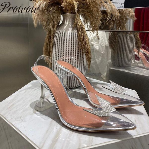prowow clear transparent pvc high heels pointd toe sling back party pumps wedding shoes butteryfly luxury sandals, Black
prowow clear transparent pvc high heels pointd toe sling back party pumps wedding shoes butteryfly luxury sandals, Black