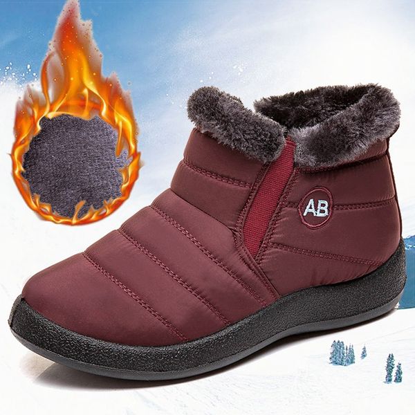 women boots waterproof ankle women low heels for quilted winter shoes warm snow mujer bottines, Black
women boots waterproof ankle women low heels for quilted winter shoes warm snow mujer bottines, Black