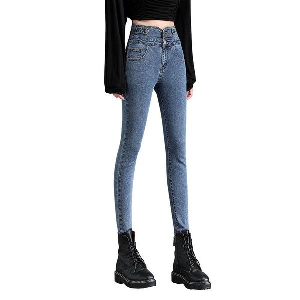 women's jeans women high waist stretch thicken warm plus velvet female button autumn winter tight skinny vintage feet denim, Blue
women's jeans women high waist stretch thicken warm plus velvet female button autumn winter tight skinny vintage feet denim, Blue