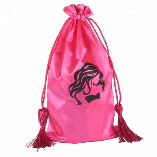 gift wrap logo print wig packaging drawstring satin bags with tassel elegant colorful hair storage small pouches
gift wrap logo print wig packaging drawstring satin bags with tassel elegant colorful hair storage small pouches