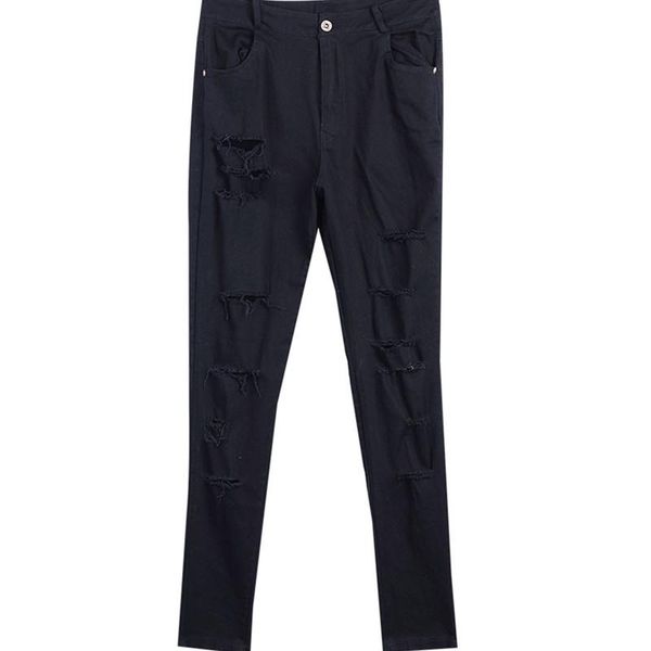 women's pants & capris fashion denim skinny ripped high waist stretch jeans slim pencil trousers, Black;white
women's pants & capris fashion denim skinny ripped high waist stretch jeans slim pencil trousers, Black;white