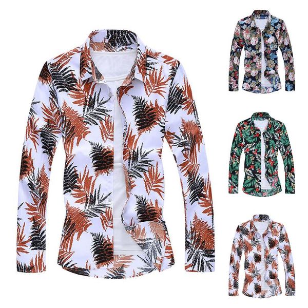 men's casual shirts hawaii tree printed loose fashion blouses long sleeve blouse autumn spring shirt men button large size, White;black
men's casual shirts hawaii tree printed loose fashion blouses long sleeve blouse autumn spring shirt men button large size, White;black