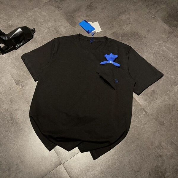 t shirt 21 spring and summer fashion brand pocket bear doll chest irregular cut embroidery couple short sleeve, White
t shirt 21 spring and summer fashion brand pocket bear doll chest irregular cut embroidery couple short sleeve, White