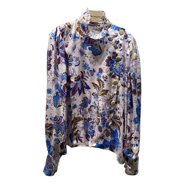 women's blouses & shirts isb 2021 spring autumn shirt fashion side button floral silk top, White
women's blouses & shirts isb 2021 spring autumn shirt fashion side button floral silk top, White