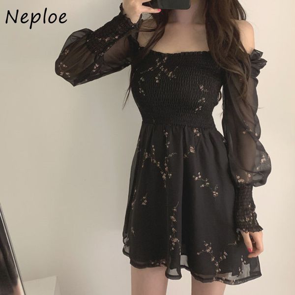 neploe dress women autumn and spring new fashion chiffon slim wasit temperament print slash neck female dresses 82371 210423, Black;gray
neploe dress women autumn and spring new fashion chiffon slim wasit temperament print slash neck female dresses 82371 210423, Black;gray