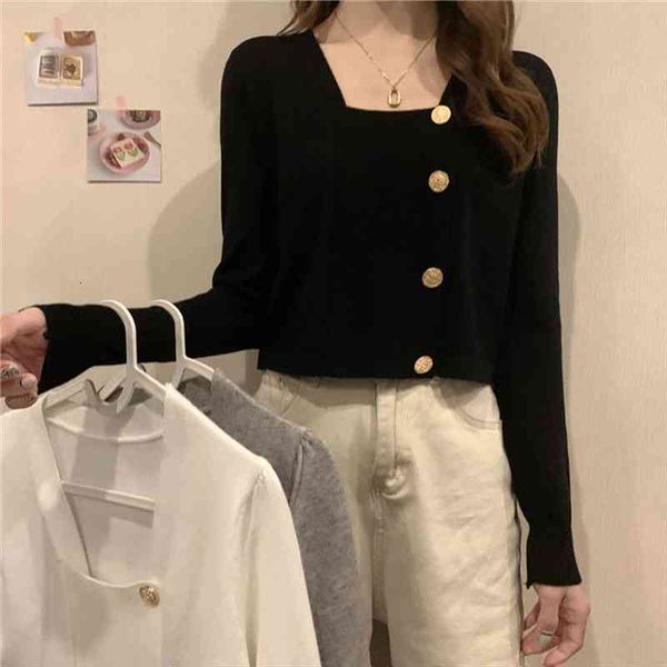 woman spring autumn underwear black women sweaters knitwear womens square collar short long sleeve top, White;black
woman spring autumn underwear black women sweaters knitwear womens square collar short long sleeve top, White;black