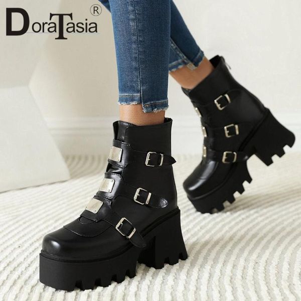 boots doratasia plus size 35-45 brand women's fashion metal buckle shoes woman platform chunky high heels ankle female, Black
boots doratasia plus size 35-45 brand women's fashion metal buckle shoes woman platform chunky high heels ankle female, Black