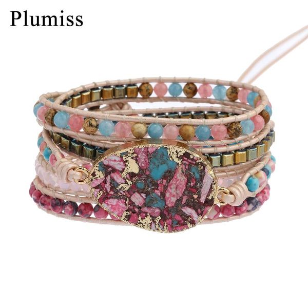 pink imperial jaspers leather wrap bracelet with gold natural stone crystal beaded bracelets for women handmade fashion jewelry tennis, Golden;silver
pink imperial jaspers leather wrap bracelet with gold natural stone crystal beaded bracelets for women handmade fashion jewelry tennis, Golden;silver