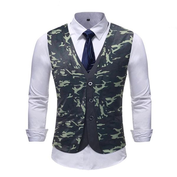 men's vests mens camouflage patchwork fake two pieces vest single breasted party wedding waistcoat men tuxedo aristocrat male chaleco, Black;white
men's vests mens camouflage patchwork fake two pieces vest single breasted party wedding waistcoat men tuxedo aristocrat male chaleco, Black;white