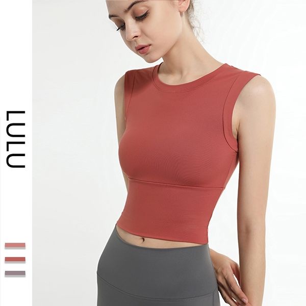 lulu leisure high elastic tight short sports running fitness women's yoga vest, Gray
lulu leisure high elastic tight short sports running fitness women's yoga vest, Gray