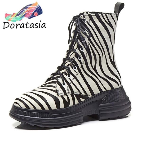 boots doratasia autumn brand designer shoes fashion chunky women genuine leather round toe zebra pattern motocycle, Black
boots doratasia autumn brand designer shoes fashion chunky women genuine leather round toe zebra pattern motocycle, Black