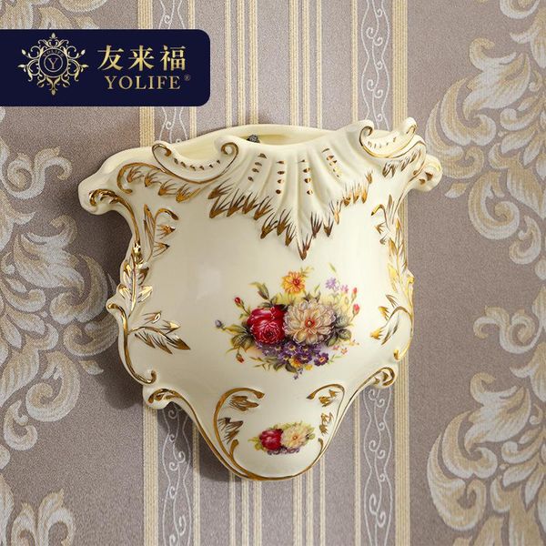 living room wall decoration european style retro ceramic hanging flower arrangement creative home soft vases
living room wall decoration european style retro ceramic hanging flower arrangement creative home soft vases