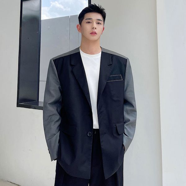 menswear korean fashion black and gary color block spliced blazers 2021 new loose notched chic oversized suit jacket autumn, White;black
menswear korean fashion black and gary color block spliced blazers 2021 new loose notched chic oversized suit jacket autumn, White;black