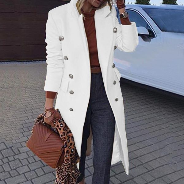 women's wool & blends autumn winter 2021 women jackets coat solid double breasted ladies plus size knee length overcoat d3, Black
women's wool & blends autumn winter 2021 women jackets coat solid double breasted ladies plus size knee length overcoat d3, Black