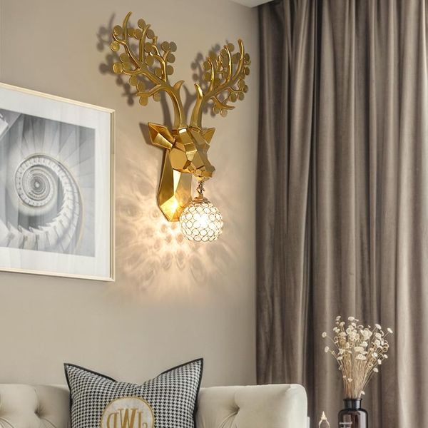 wall lamp antlers fortune creative deer headlight living room television background bedside decorative lamps
wall lamp antlers fortune creative deer headlight living room television background bedside decorative lamps