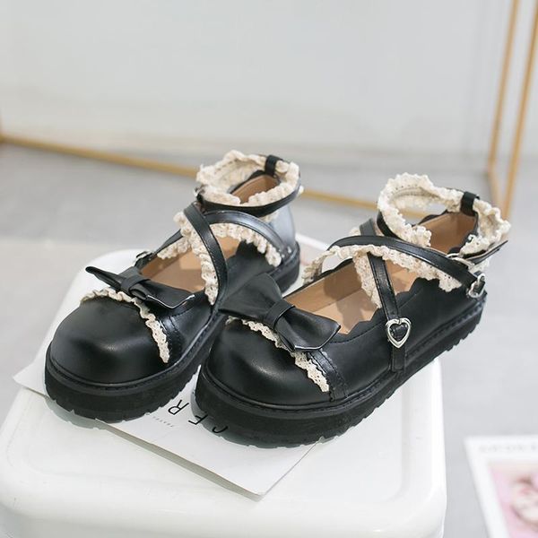 dress shoes japanese college style students girls round toe buckle straps bow platform women lolita jk commuter uniform leather, Black
dress shoes japanese college style students girls round toe buckle straps bow platform women lolita jk commuter uniform leather, Black