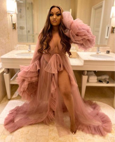 chic blush pink see through long sleeves robe evening dresses cascading ruffles pgraphy ruffles full sleeves kimono mesh prom night gowns, Black;red
chic blush pink see through long sleeves robe evening dresses cascading ruffles pgraphy ruffles full sleeves kimono mesh prom night gowns, Black;red