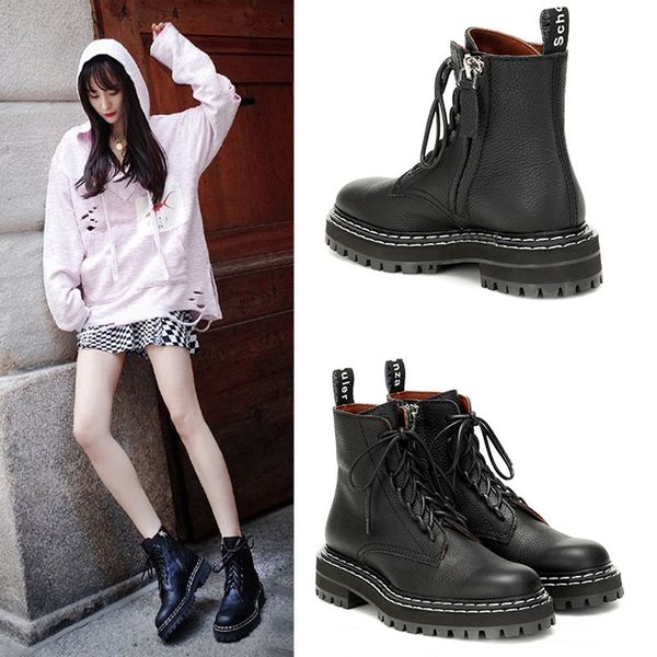 2022 new arrival womens ankle boots clear lace up platform shoes woman chunky motorcycle boots winter botas mujer big size, Black
2022 new arrival womens ankle boots clear lace up platform shoes woman chunky motorcycle boots winter botas mujer big size, Black