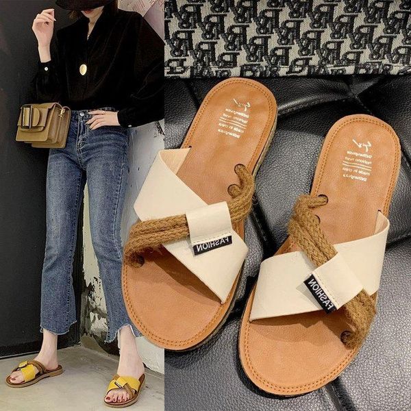 sandals slippers for women's outer wear, one-step fashion sandals, simple summer flat-bottomed lazy women, Black
sandals slippers for women's outer wear, one-step fashion sandals, simple summer flat-bottomed lazy women, Black