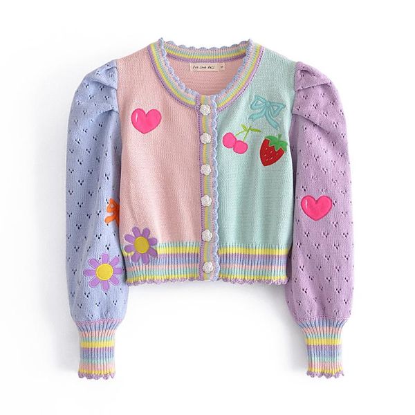 women's knits & tees contrast color fashion vintage sweater women 2021 o-neck elegant crop female buttons chic short jackets lady, White
women's knits & tees contrast color fashion vintage sweater women 2021 o-neck elegant crop female buttons chic short jackets lady, White