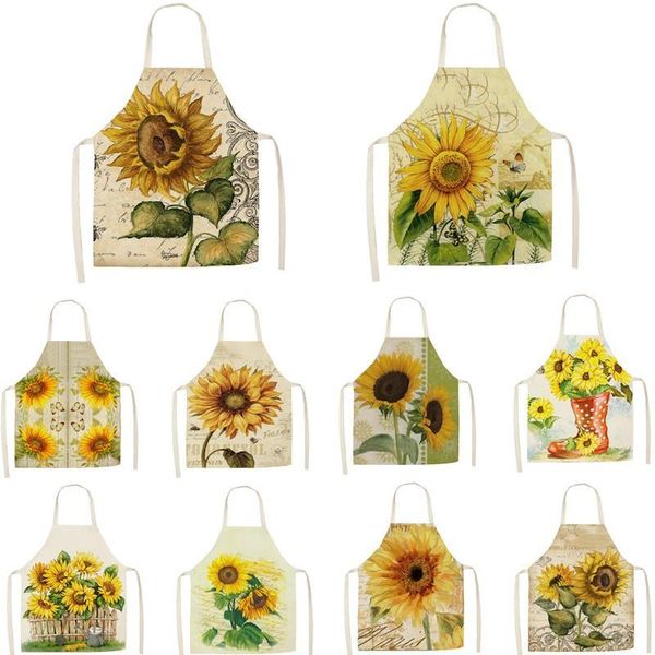 sunflower oil painting printed kitchen apron for woman cotton linen bib 55*68cm home cooking baking cleaning tool aprons
sunflower oil painting printed kitchen apron for woman cotton linen bib 55*68cm home cooking baking cleaning tool aprons