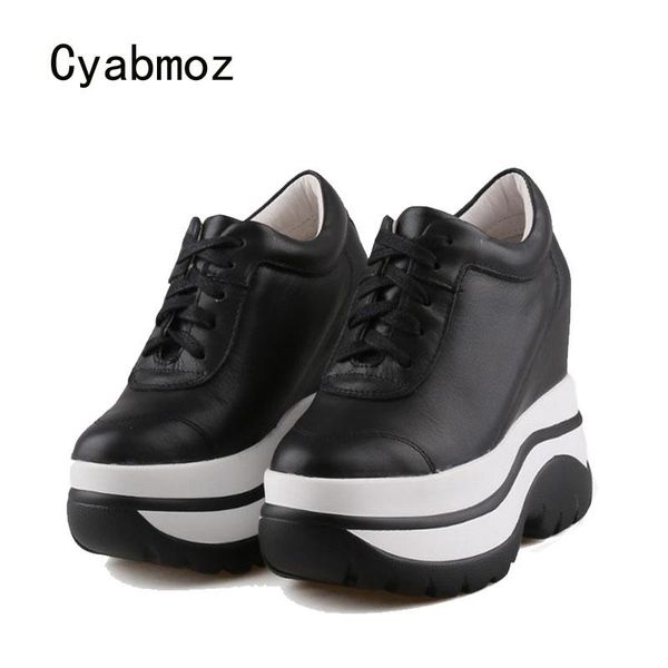 dress shoes cyabmoz women platform genuine leather height increasing woman pumps sneakers high heels casual tenis feminino, Black
dress shoes cyabmoz women platform genuine leather height increasing woman pumps sneakers high heels casual tenis feminino, Black