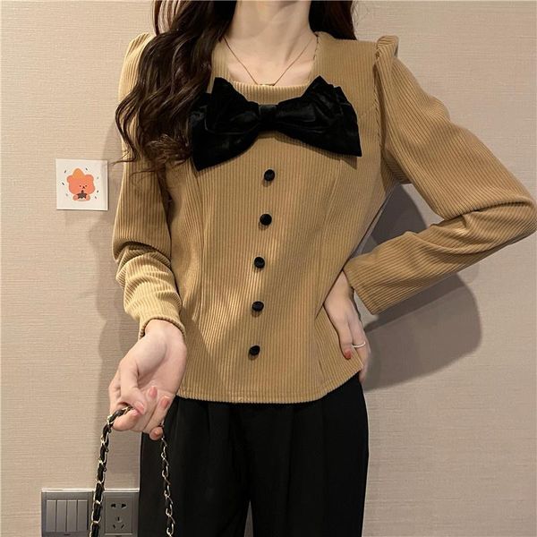 women's sweaters white shirt autumn and winter design sense minority 2021 small foreign style bow long sleeve, White;black
women's sweaters white shirt autumn and winter design sense minority 2021 small foreign style bow long sleeve, White;black