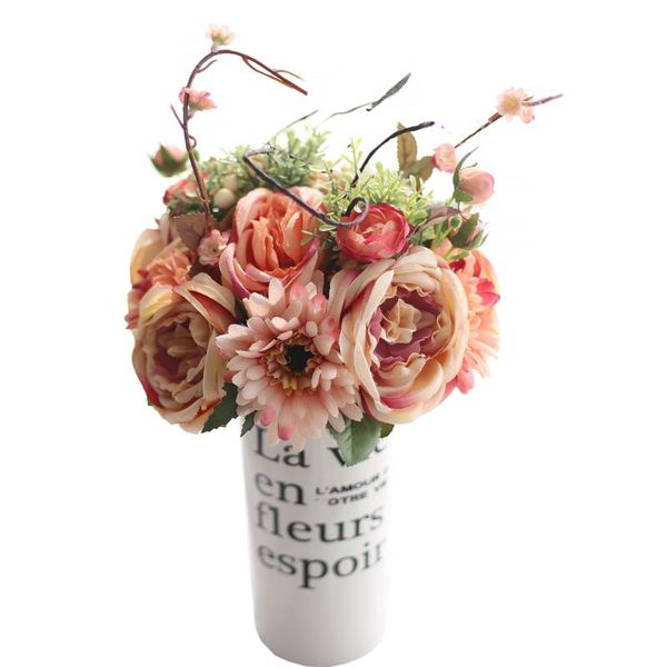 decorative flowers & wreaths 1 bouquet artificial rose gerbera silk fake for home bridal wedding party festival diy decor 28cm
decorative flowers & wreaths 1 bouquet artificial rose gerbera silk fake for home bridal wedding party festival diy decor 28cm