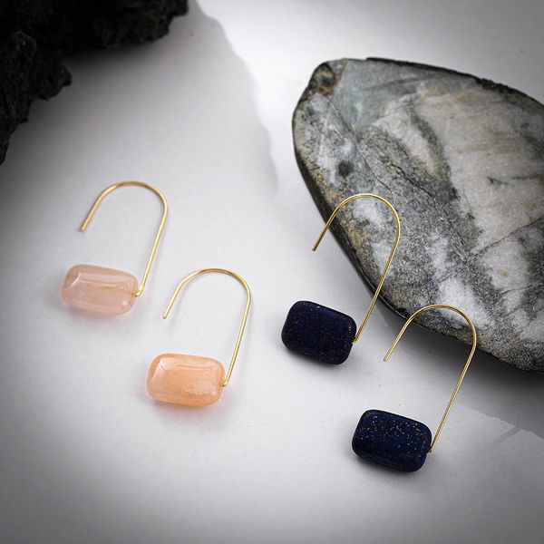 bohemia turquoise rose pink quartz lapis lazuli stone gold dangle earrings for women party travel jewelry, Silver
bohemia turquoise rose pink quartz lapis lazuli stone gold dangle earrings for women party travel jewelry, Silver