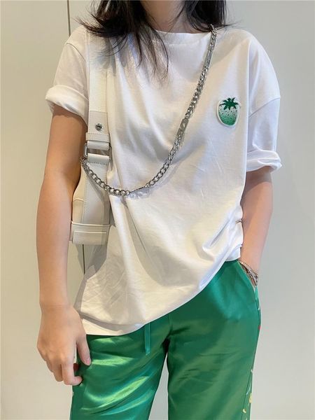 summer women's t-shirt o-neck short sleeve tee three-dimensional strawberry embroideried pattern universal clothes, White
summer women's t-shirt o-neck short sleeve tee three-dimensional strawberry embroideried pattern universal clothes, White