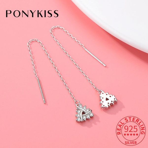 dangle & chandelier ponykiss office s925 sterling triganle hollow zircon long chain drop earrings for women party delicate accessory wholesa, Silver
dangle & chandelier ponykiss office s925 sterling triganle hollow zircon long chain drop earrings for women party delicate accessory wholesa, Silver