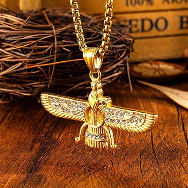 mens necklaces wing religious belief pendants necklace stainless steel statement zircon gold chain jewelry on the neck pendant, Silver
mens necklaces wing religious belief pendants necklace stainless steel statement zircon gold chain jewelry on the neck pendant, Silver