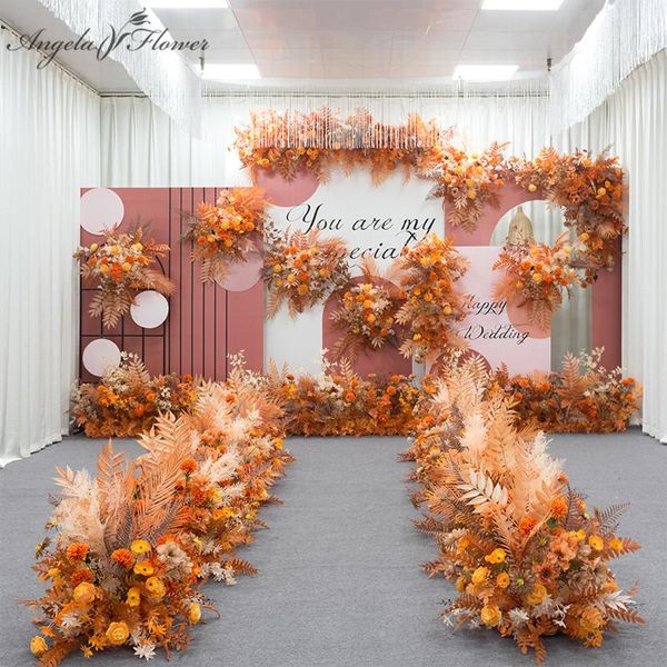 decorative flowers & wreaths orange series wedding floral arrangement artificial flower row table road lead t stage backdrop corner ball cus
decorative flowers & wreaths orange series wedding floral arrangement artificial flower row table road lead t stage backdrop corner ball cus