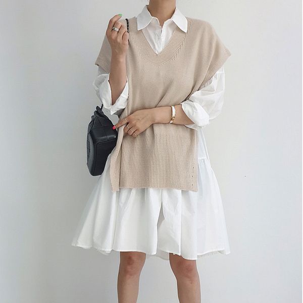dress autumn winter women two outfits long sleeve shirt and knitted casual ladies piece 11ob 4p15, Black;gray
dress autumn winter women two outfits long sleeve shirt and knitted casual ladies piece 11ob 4p15, Black;gray
