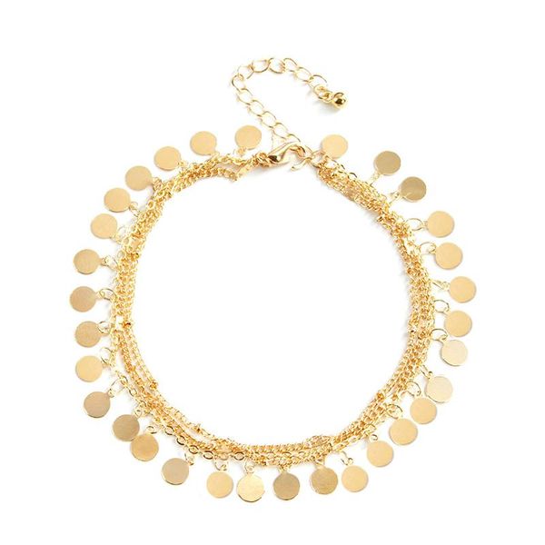 anklets trendy gold color metal round sequins tassel multilayer for women fashion summer beach barefoot chain ankle bracelets, Red;blue
anklets trendy gold color metal round sequins tassel multilayer for women fashion summer beach barefoot chain ankle bracelets, Red;blue