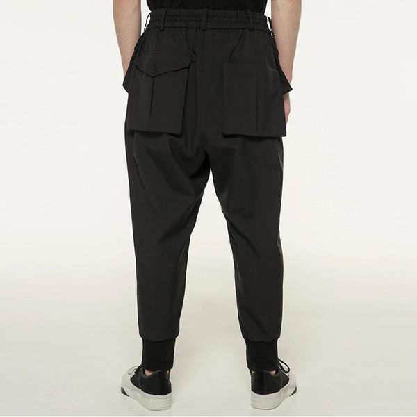 27-46 2021 men's clothing gd hair stylist fashion foot thread harem pants pocket decoration plus size costumes, Black
27-46 2021 men's clothing gd hair stylist fashion foot thread harem pants pocket decoration plus size costumes, Black