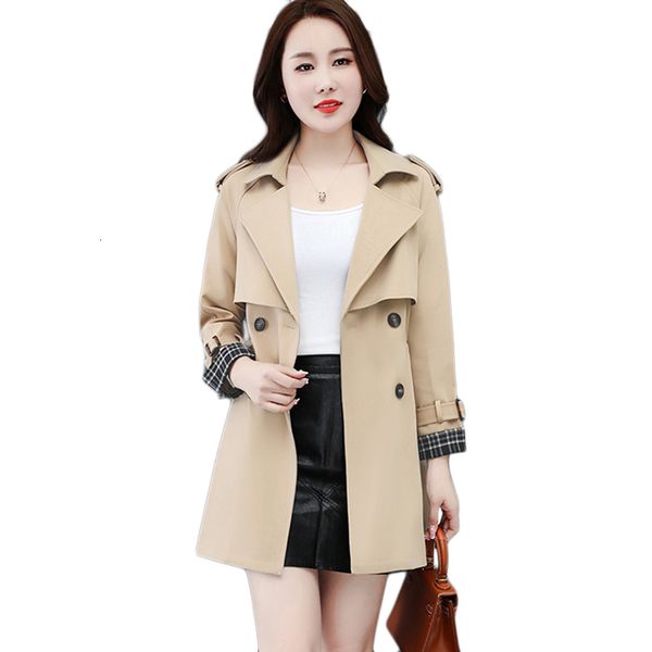 women's trench coats large long raincoat, spring and autumn leisure coat, Tan;black
women's trench coats large long raincoat, spring and autumn leisure coat, Tan;black