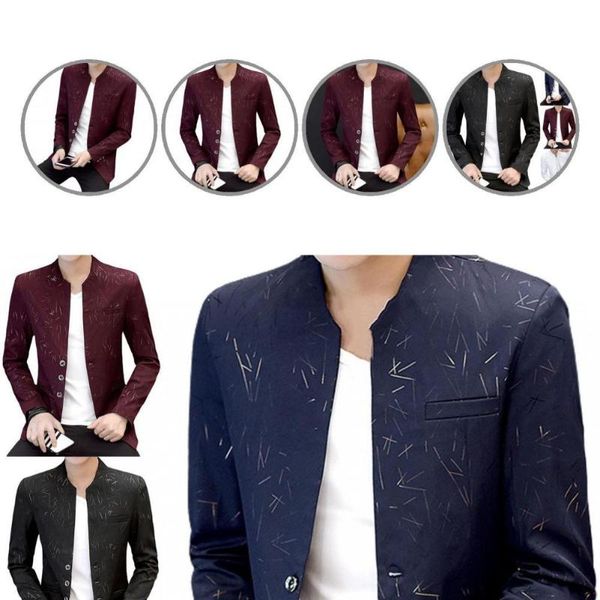 men's suits & blazers spring autumn casual vintage print fake pockets blazer coat men long sleeve for dating, White;black
men's suits & blazers spring autumn casual vintage print fake pockets blazer coat men long sleeve for dating, White;black