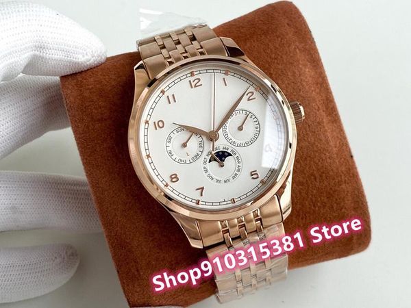 wristwatches brand multi-function moon phase watches stainless steel geometric number watch male automatic mechanical clock 42mm, Slivery;brown
wristwatches brand multi-function moon phase watches stainless steel geometric number watch male automatic mechanical clock 42mm, Slivery;brown