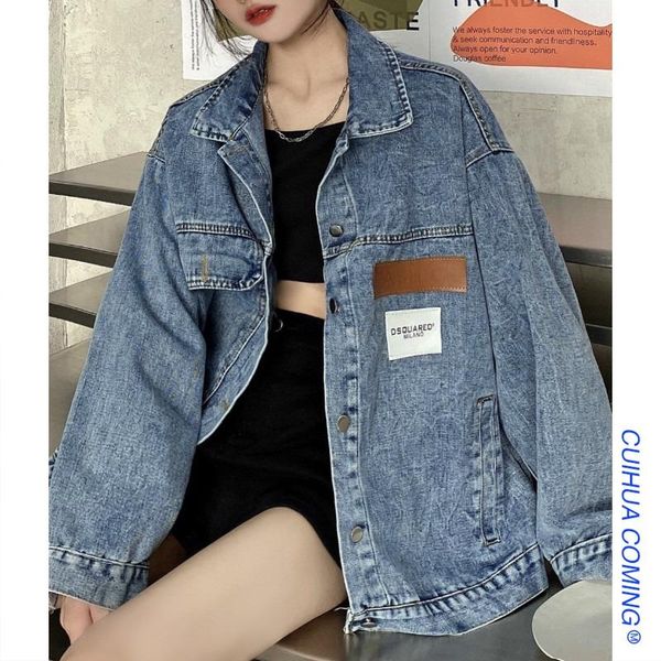 women's jackets 2021 korean style jean jacket women clothes oversized jeans denim coat spring fall retro solid casual, Black;brown
women's jackets 2021 korean style jean jacket women clothes oversized jeans denim coat spring fall retro solid casual, Black;brown