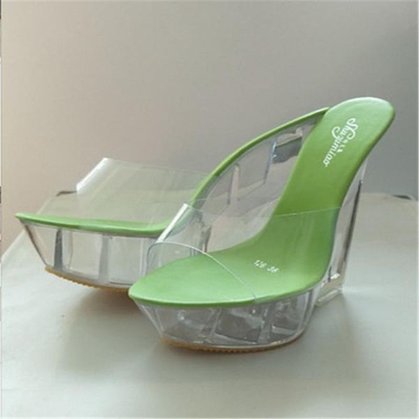 women clear transparent wedge heel platform sandals open toe slippers fashion shoes crystal high 10cm pumps plus 34-43, Black
women clear transparent wedge heel platform sandals open toe slippers fashion shoes crystal high 10cm pumps plus 34-43, Black