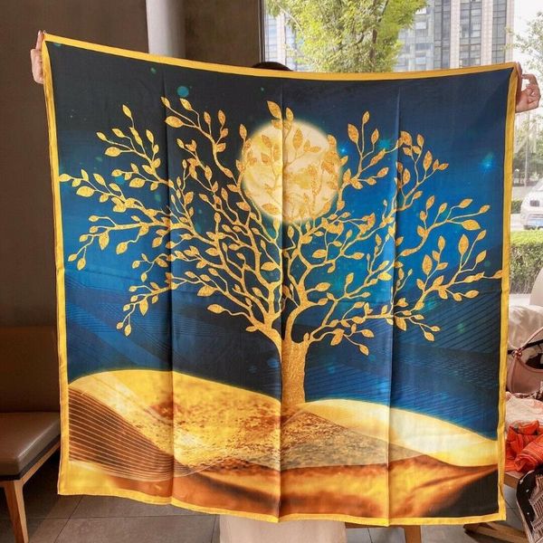 scarves 100% twill silk scarf women fashion tree & moon shawl hijab head neck big square kerchief bandana 105*105cm, Blue;gray
scarves 100% twill silk scarf women fashion tree & moon shawl hijab head neck big square kerchief bandana 105*105cm, Blue;gray