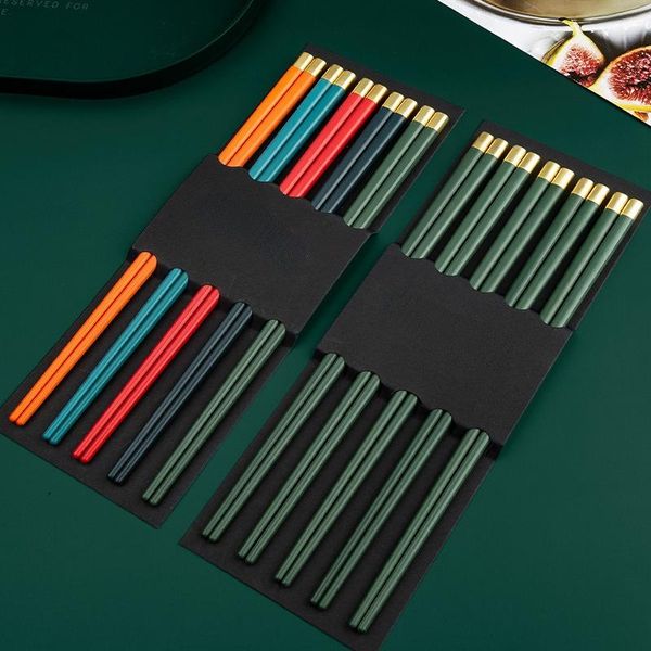 chopsticks 5 pairs of japanese and korean alloy stainless steel laser engraved non-slip reusable chinese gift sushi sticks
chopsticks 5 pairs of japanese and korean alloy stainless steel laser engraved non-slip reusable chinese gift sushi sticks