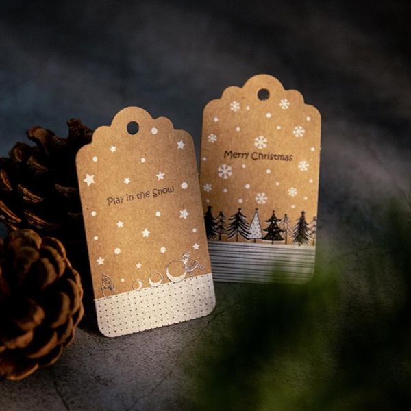 gift wrap 100pcs christmas cartoon kraft paper tags with rope box bookmark vintage xmas tree santa claus crafts hanging labels decor
gift wrap 100pcs christmas cartoon kraft paper tags with rope box bookmark vintage xmas tree santa claus crafts hanging labels decor