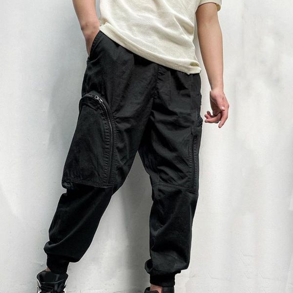 men's pants japanese fashion men jeans loose fit casual spliced denim cargo harem trousers elastic waist hip hop joggers, Black
men's pants japanese fashion men jeans loose fit casual spliced denim cargo harem trousers elastic waist hip hop joggers, Black
