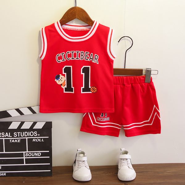 new design good quality factory price fashion selling childrens red sports basketball uniform two piece suit, White
new design good quality factory price fashion selling childrens red sports basketball uniform two piece suit, White