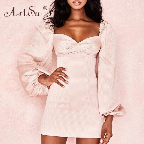casual dresses elegant square collar pink celebrity party women puff sleeve bodycon mini dress 2021 backless robe femme, Black;gray
casual dresses elegant square collar pink celebrity party women puff sleeve bodycon mini dress 2021 backless robe femme, Black;gray