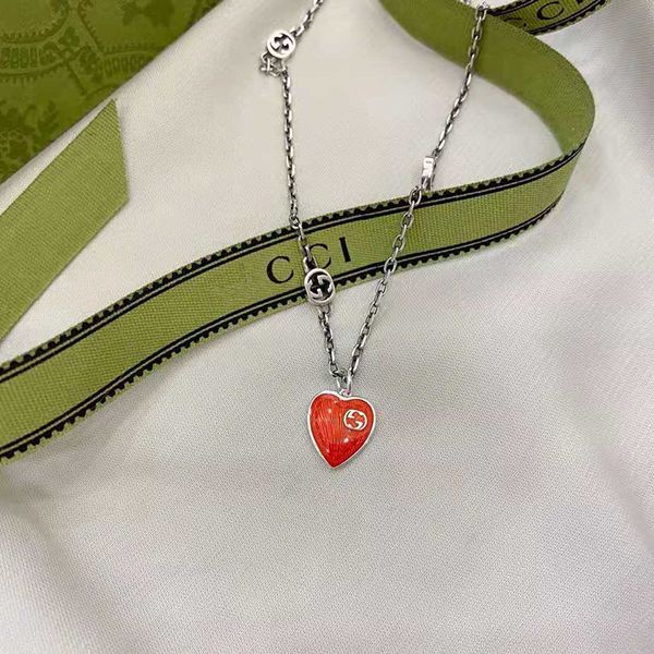 2021 new s925 silver button double enamel red love necklace female clavicle chain
2021 new s925 silver button double enamel red love necklace female clavicle chain
