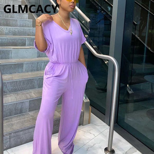 women short sleeve wide leg draw string bodycon jumpsuit solid casual plus size overalls 210702, Black;white
women short sleeve wide leg draw string bodycon jumpsuit solid casual plus size overalls 210702, Black;white