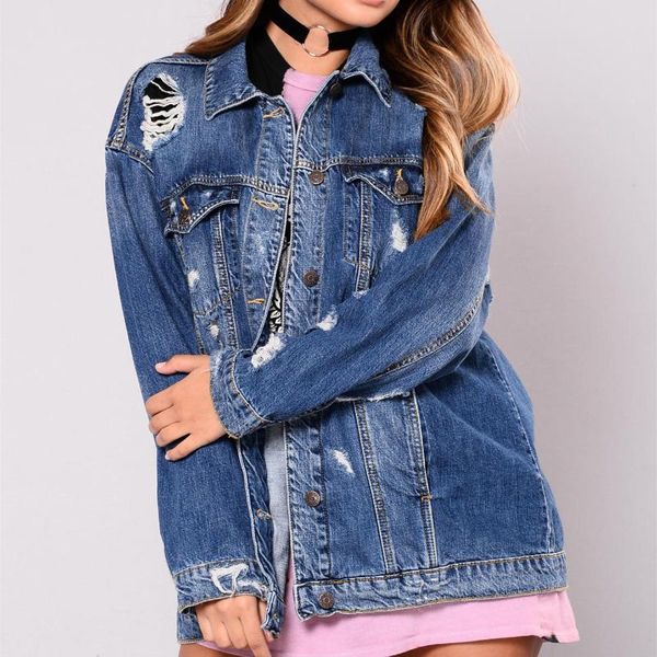 women's jackets hole denim women boyfriend style long sleeve vintage jean jacket loose casual autumn coat bomber, Black;brown
women's jackets hole denim women boyfriend style long sleeve vintage jean jacket loose casual autumn coat bomber, Black;brown